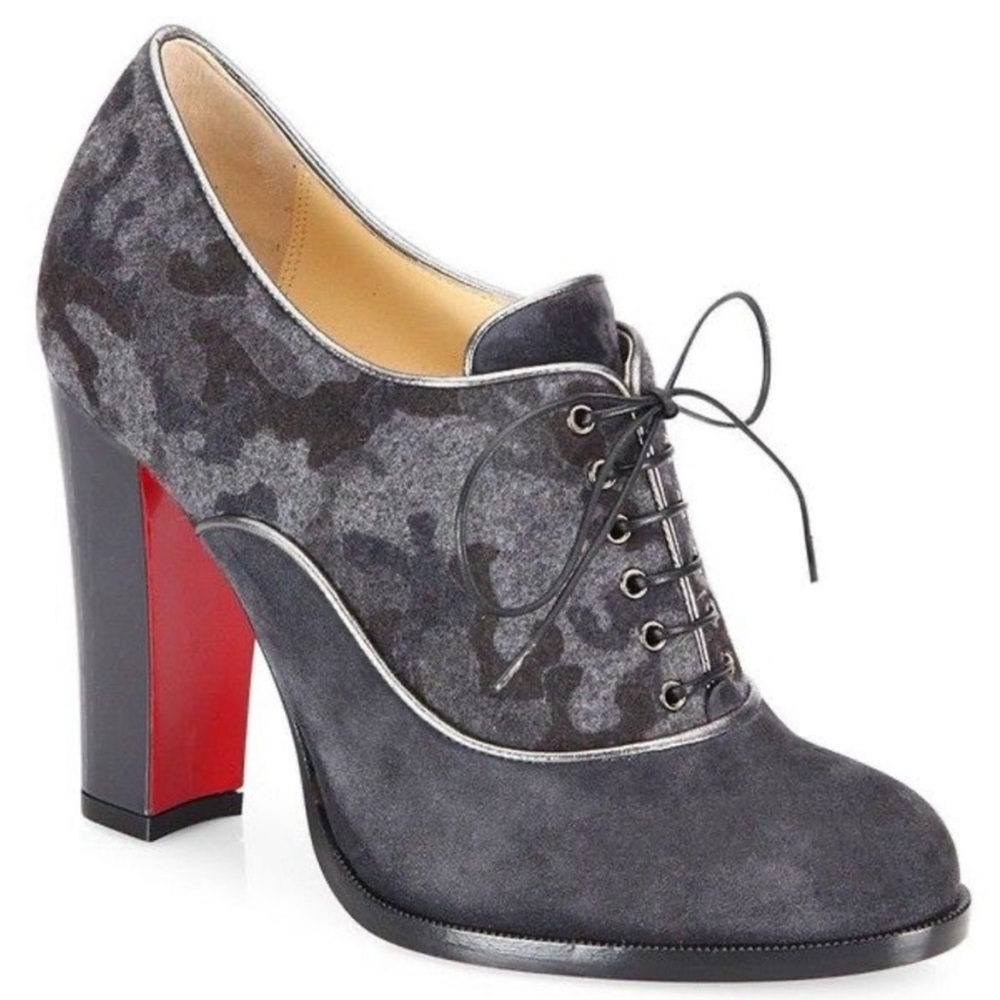 Christian Louboutin Coleslaw Camo Block heels
